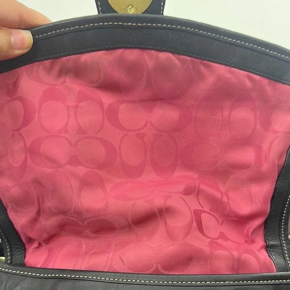 Coach 65th Anniversary Black Leather Shoulder Bag - Picture 7 of 11